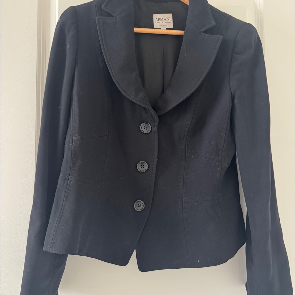 Giorgio Armani Black Tailored Blazer